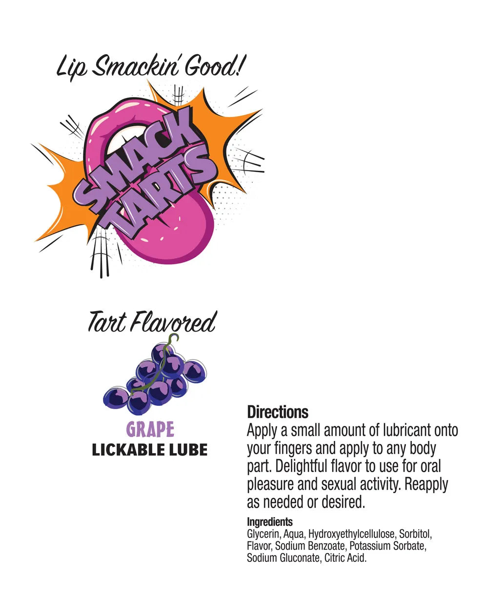 Little Genie Smack Tarts – Flavored Lickable Lubricant 2oz Grape / Watermelon - 4oz > Lube > Flavoured