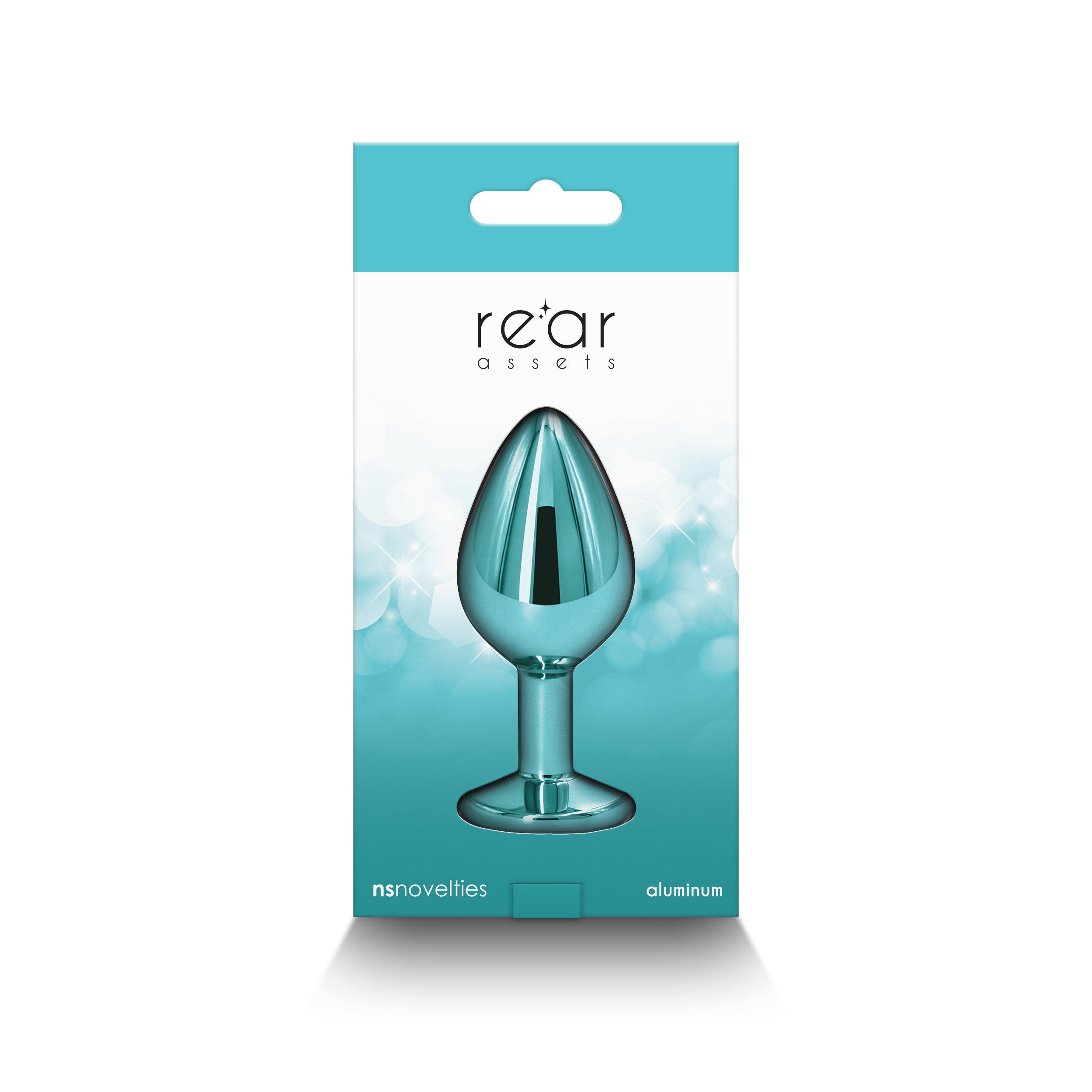 Rear Assets Medium (Teal) 8.2 cm Metal Butt Plug > Anal Range > Jewel Butt Plugs