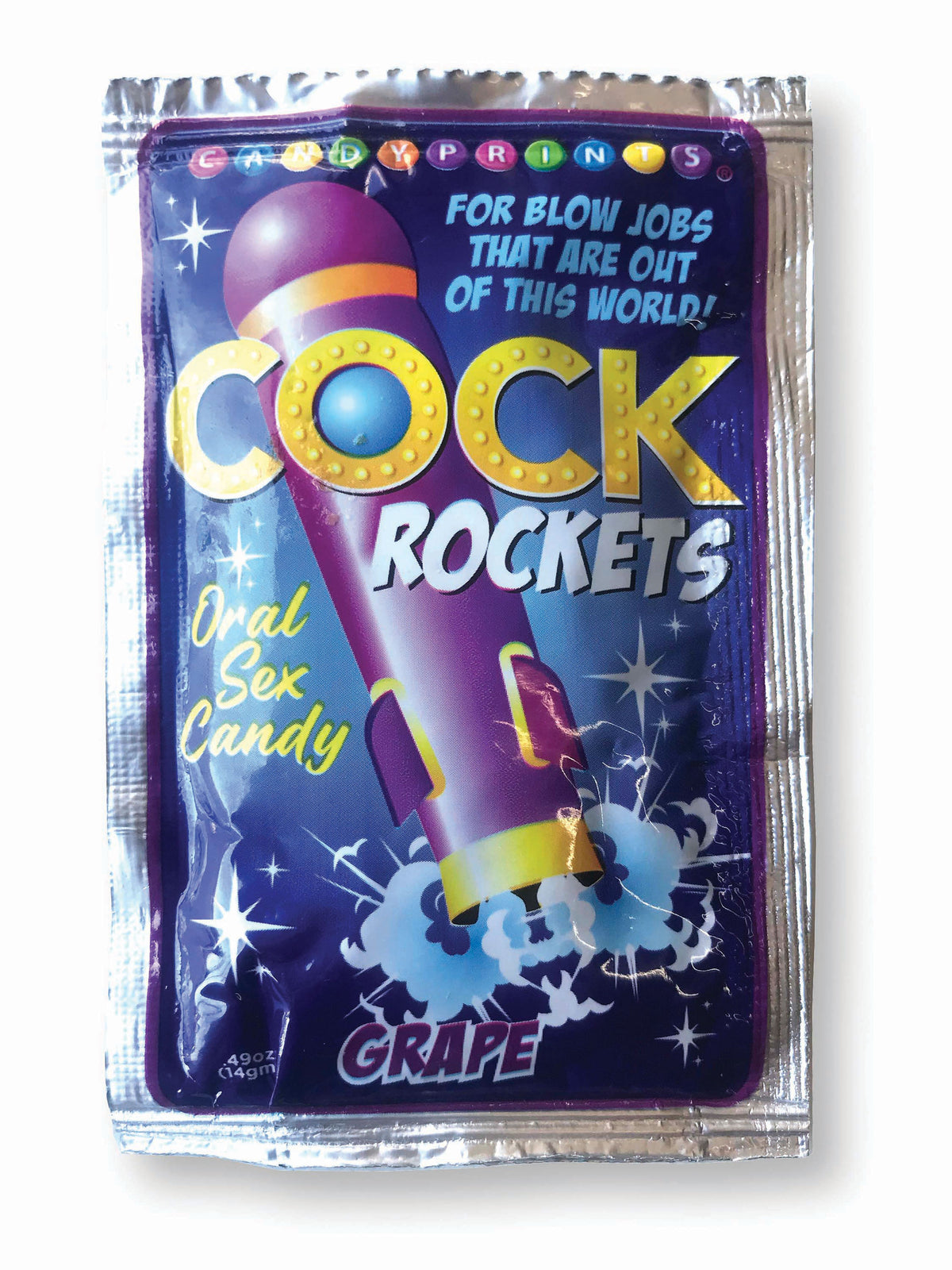 Cock Rockets Grape – Flavored Oral Sex Candy 15 Grams Default Title > Novelties > Candy & Edible Items
