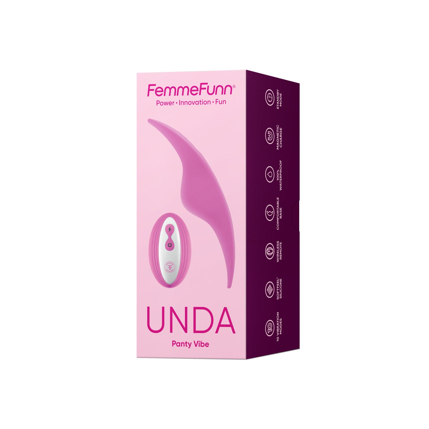 Unda Pink Panty Vibrator Slim Powerful Silicone Clitoral Toy Suction Stimulator