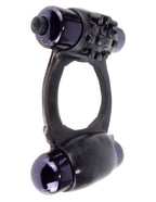 Fantasy C-Ringz Duo Vibrating Silicone Ring – Stretchy Support and Stimulation Ring Black > Cock Ring > Vibrating
