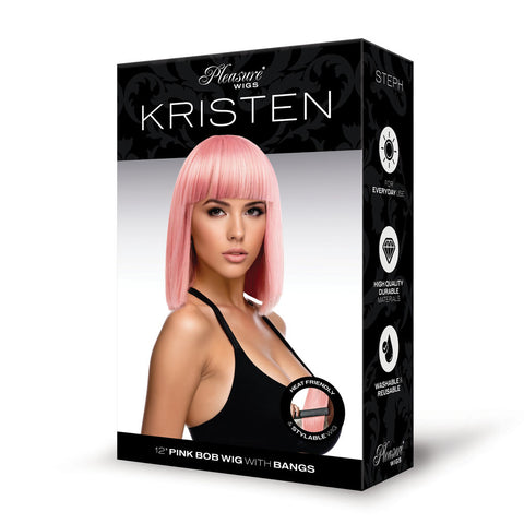 Kristen Premium Stylable Pink Wig for Adult Intimacy Use Wigs