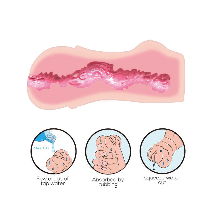 Crazy Bull No Lube Masturbator Sleeve – Realistic Skin-Like Texture Masturbator 2.80 Inches Length > Sex Toys For Men > Masturbators > Manual