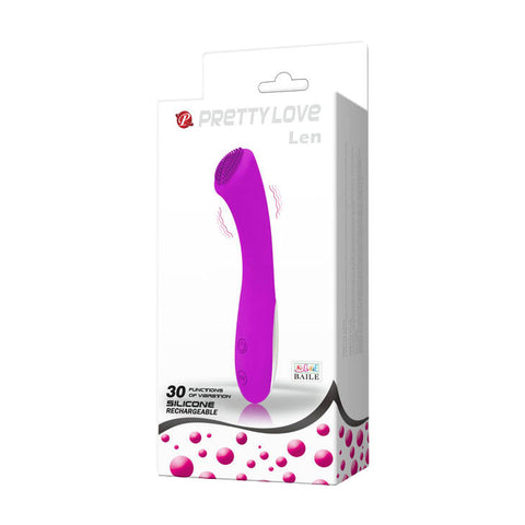 Pretty Love Len Rechargeable Mini Wand Vibrator in Purple Vibrators
