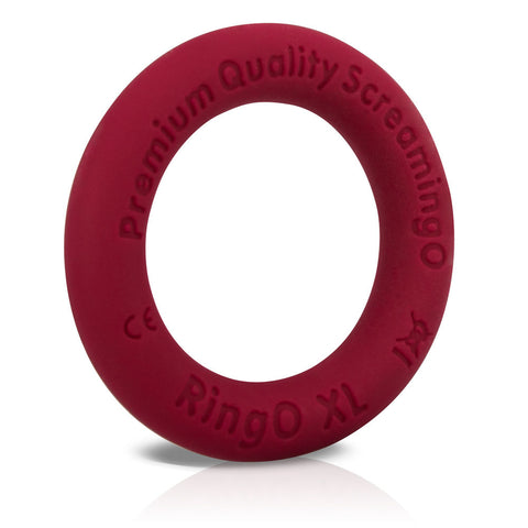 RingO XL Liquid Silicone Cock Ring in Black by Screaming O COCK RINGS