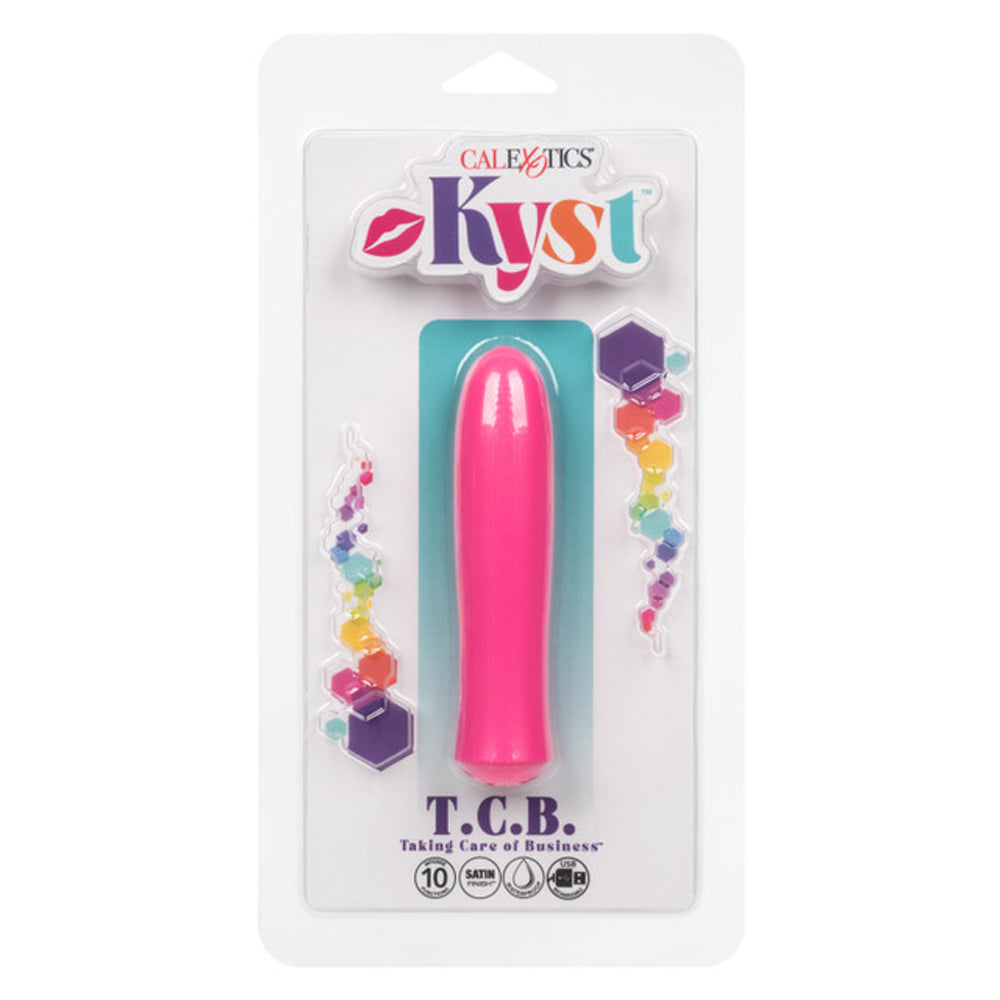 Kyst T.C.B. Taking Care of Business Mini Massager Pink 4-Inch Satin Finish BULLETS