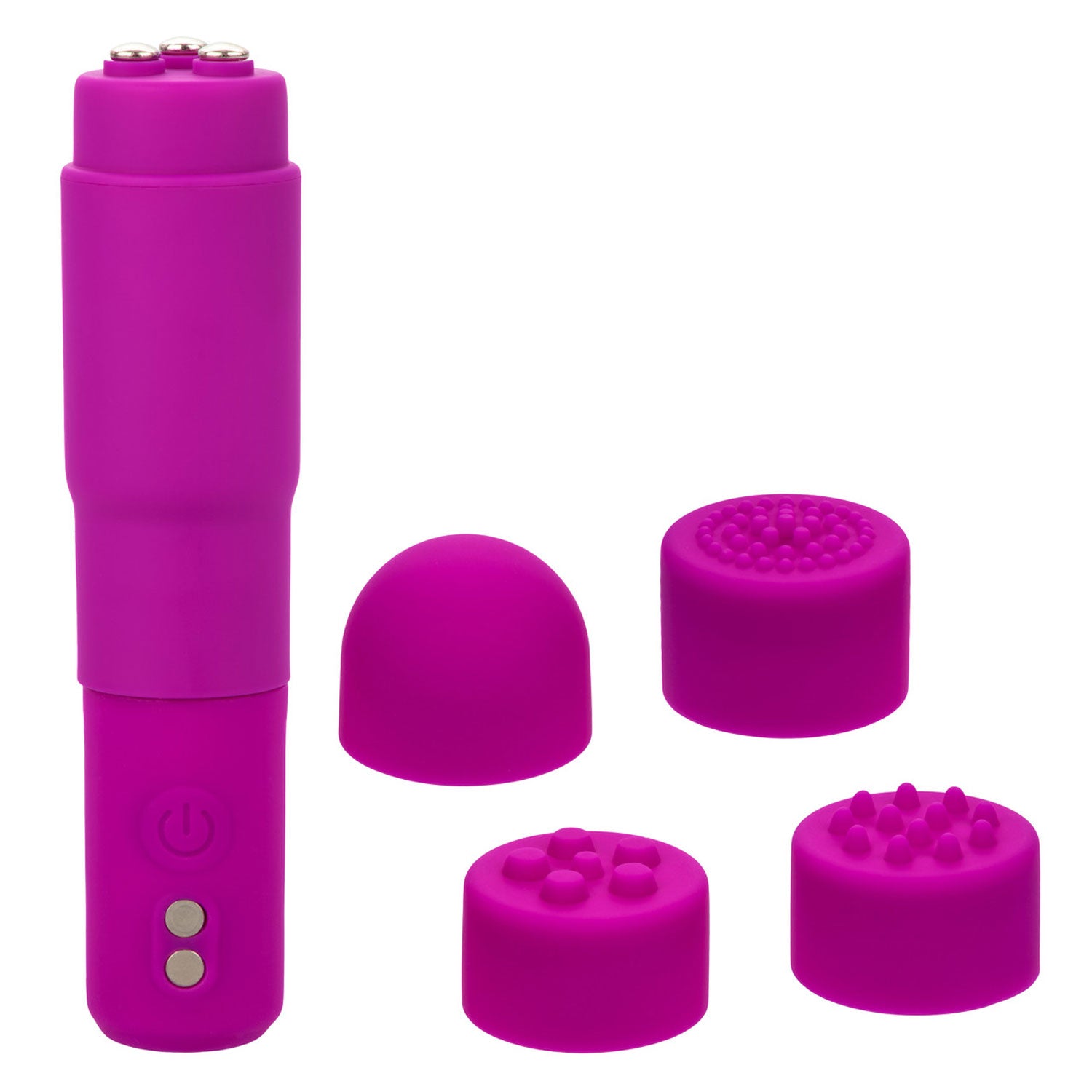 Kyst™ Mega-Mite™ Rechargeable Personal Stimulator with 4 Silicone Tips Pink STIMULATORS