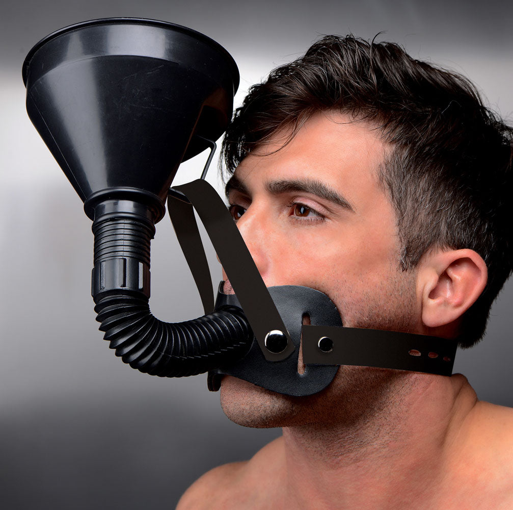 Latrine Extreme Funnel Gag Adjustable Bondage Mouth Restraint Gags