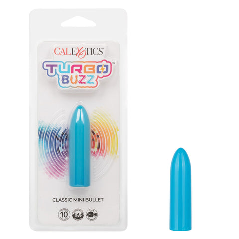 Turbo Buzz Mini Bullet Vibrator Blue Waterproof Discreet Use BULLETS