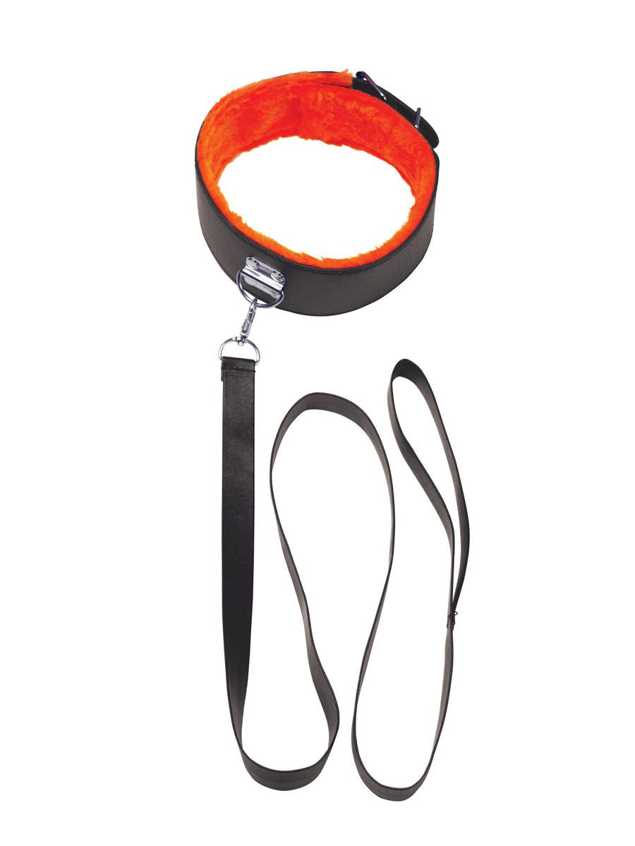 The 9's Orange Is the New Black Short Leash (Black) – Leather Leash Multi > Bondage Gear > Collars & Leashes Main image