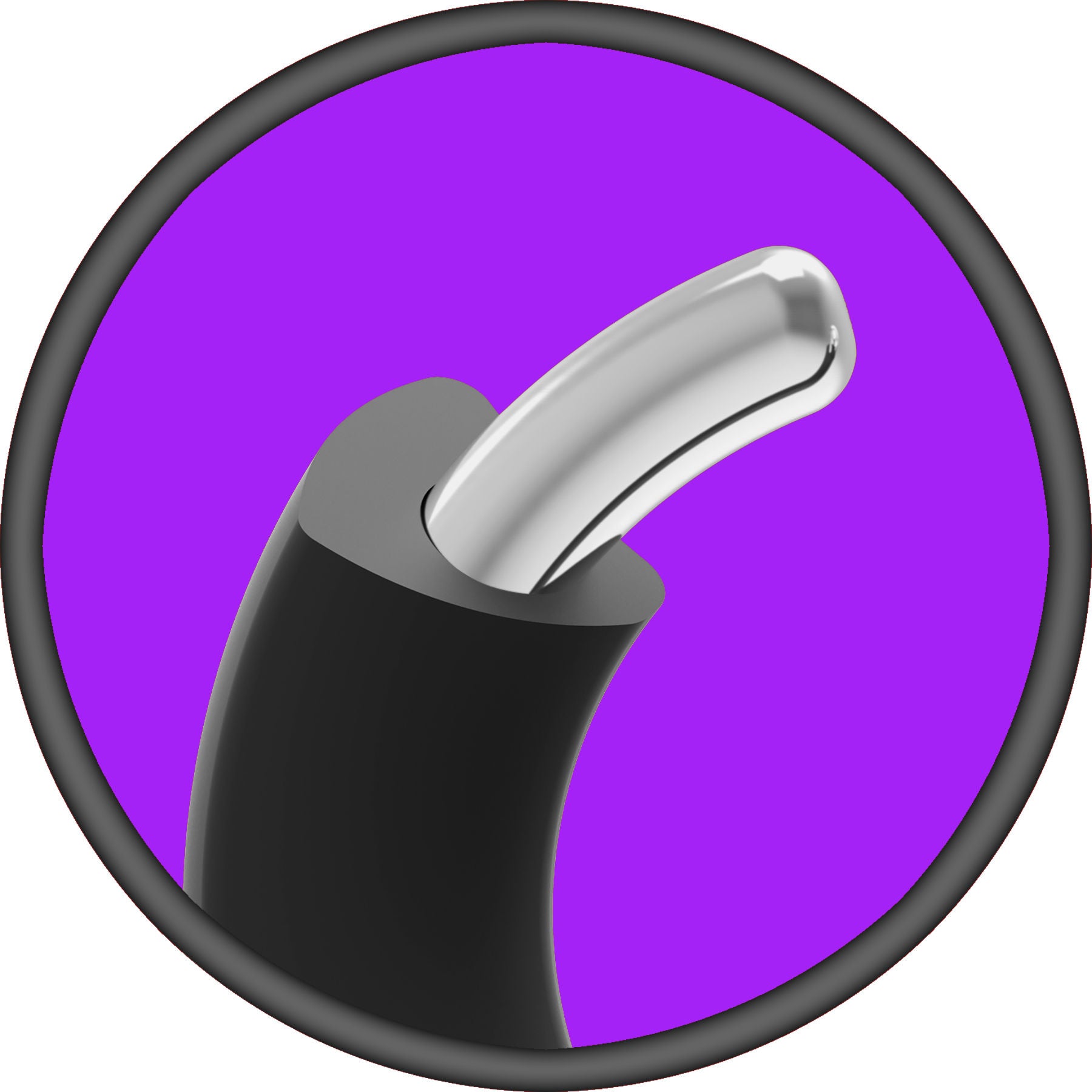 Merci Paradox Silicone Covered Metal Cock Ring Black 50mm Black COCK RINGS