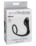 Anal Fantasy Collection Ass Gasm (Black) – Stretchy Silicone Cockring Plug