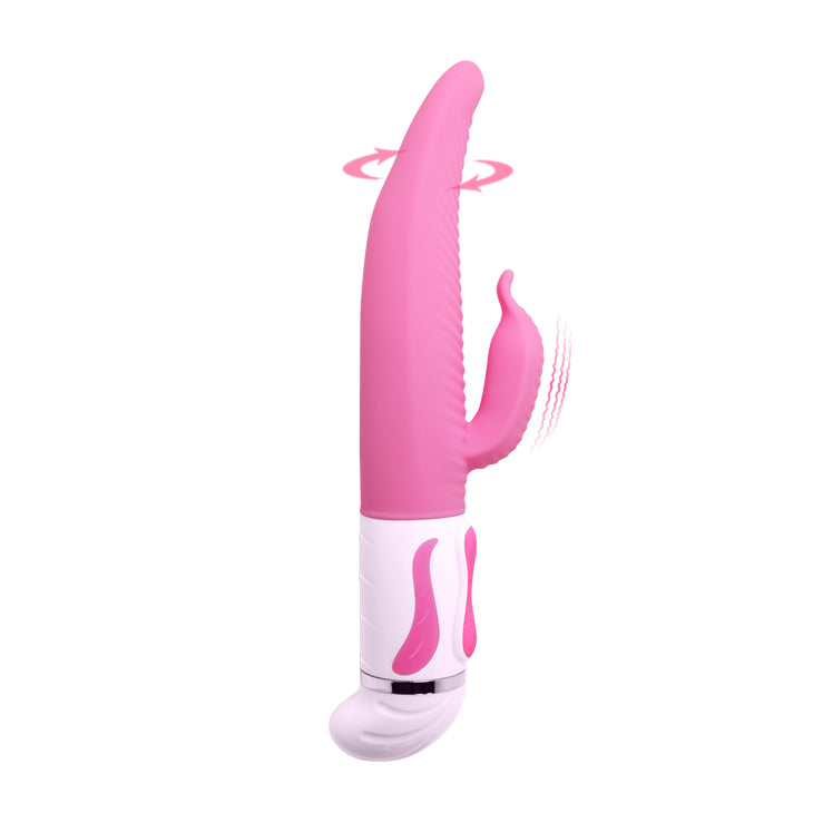 Pretty Love Antonie Twisting Rabbit Vibrator in Pink Silicone Vibrators