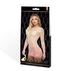 Pink Dusk Sheer Long Sleeve Mini Dress Erotic Lingerie Wear > Clothes > Dresses and Chemises