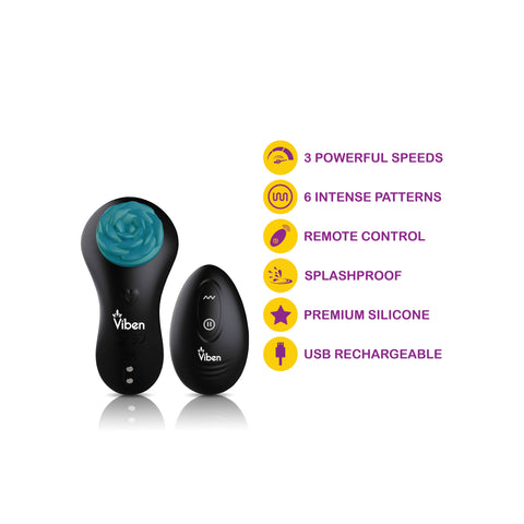 Secret Seduction Remote Panty Vibrator with Magnetic Flower Panty Vibrators