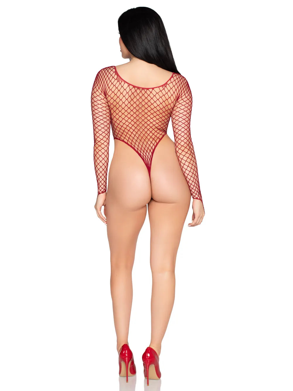 High-Cut Industrial Net Bodysuit (Black) – Bodysuit > Clothes > Bodies and Playsuits
