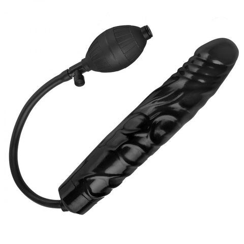 Xr Large Inflatable Dildo 11 Inch Black Bulb Quick Release