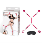 7-Piece Hot Pink Bed Spreader Bondage Set With Adjustable Cuffs > Bondage Gear > Restraints