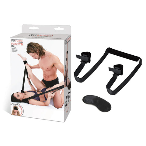 Position Pal Adjustable Sex Toy with Padded Headrest and Straps Black Sex Positioners