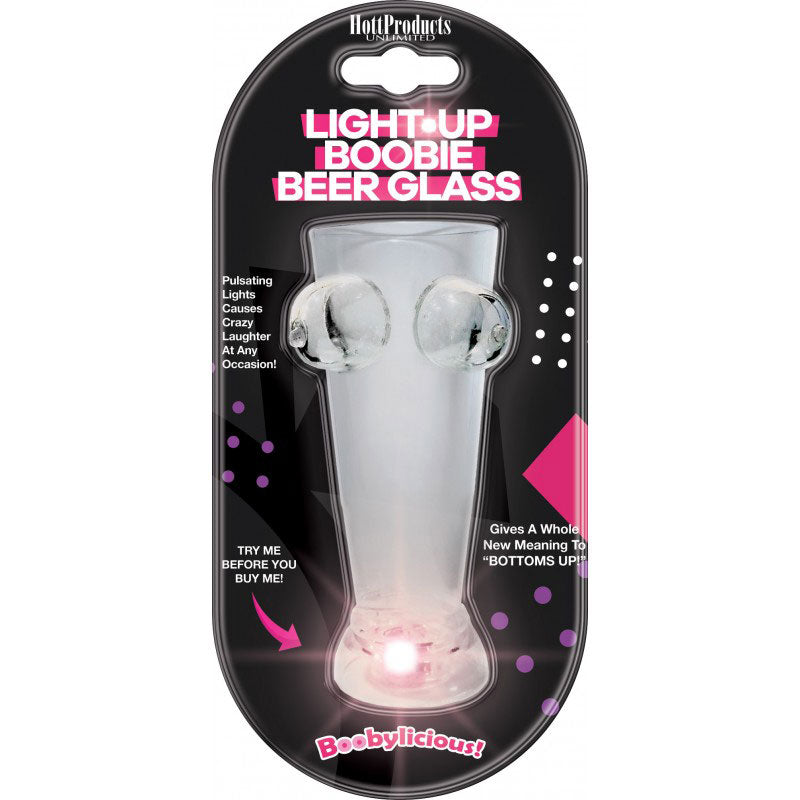 Light Up Boobie Beer Glass Party Favor with Multi-Color Lights Bachelor & Bachelorette Items