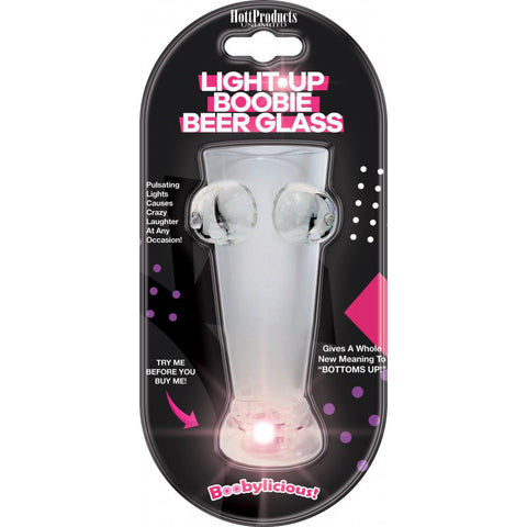 Light Up Boobie Beer Glass Party Favor with Multi-Color Lights Bachelor & Bachelorette Items