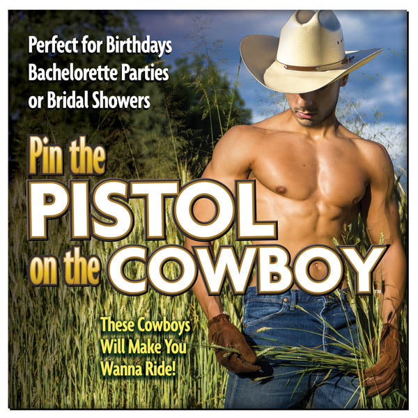 Pin The Pistol On The Cowboy Hens Party Game Default Title > Novelties > Bachelor & Bachelorette Items