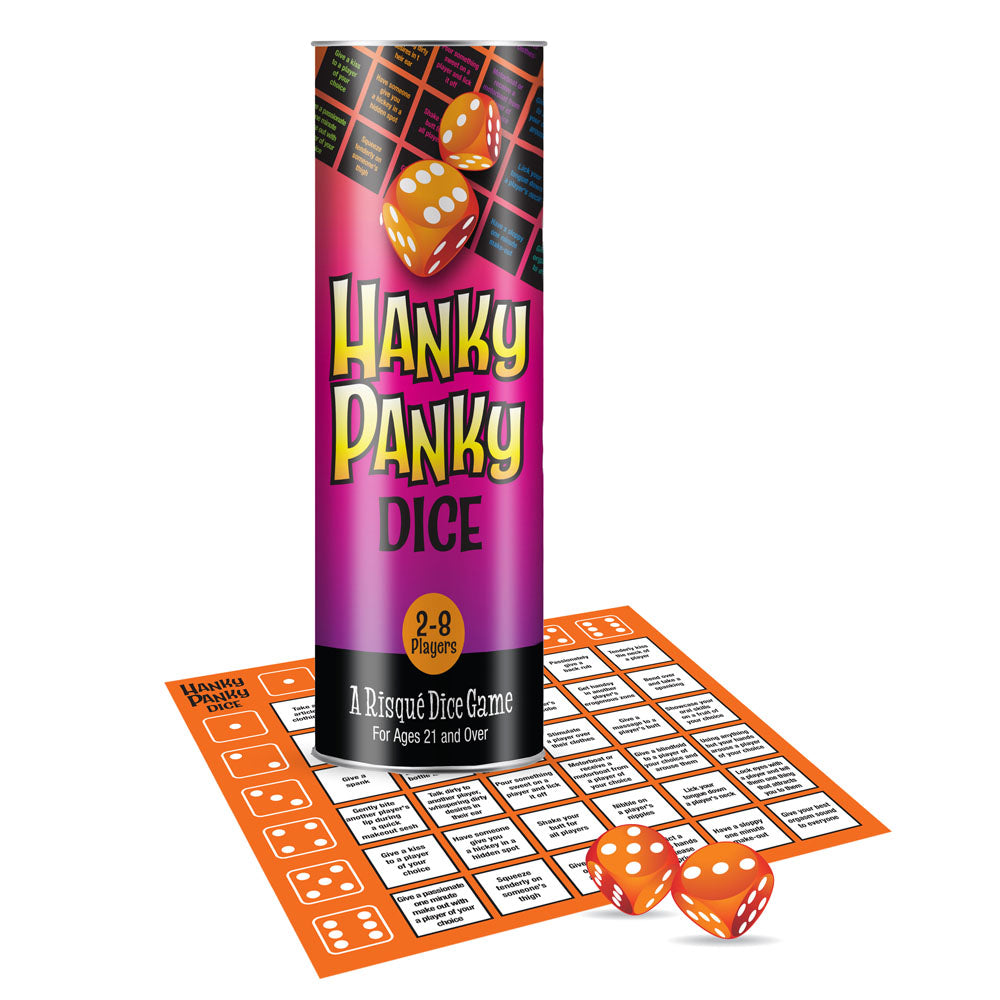 Hanky Panky Dice Game for Couples with Cheeky Challenges Orange > Novelties > Games