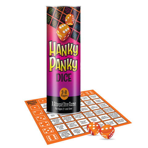 Hanky Panky Dice Game for Couples with Cheeky Challenges Orange > Novelties > Games