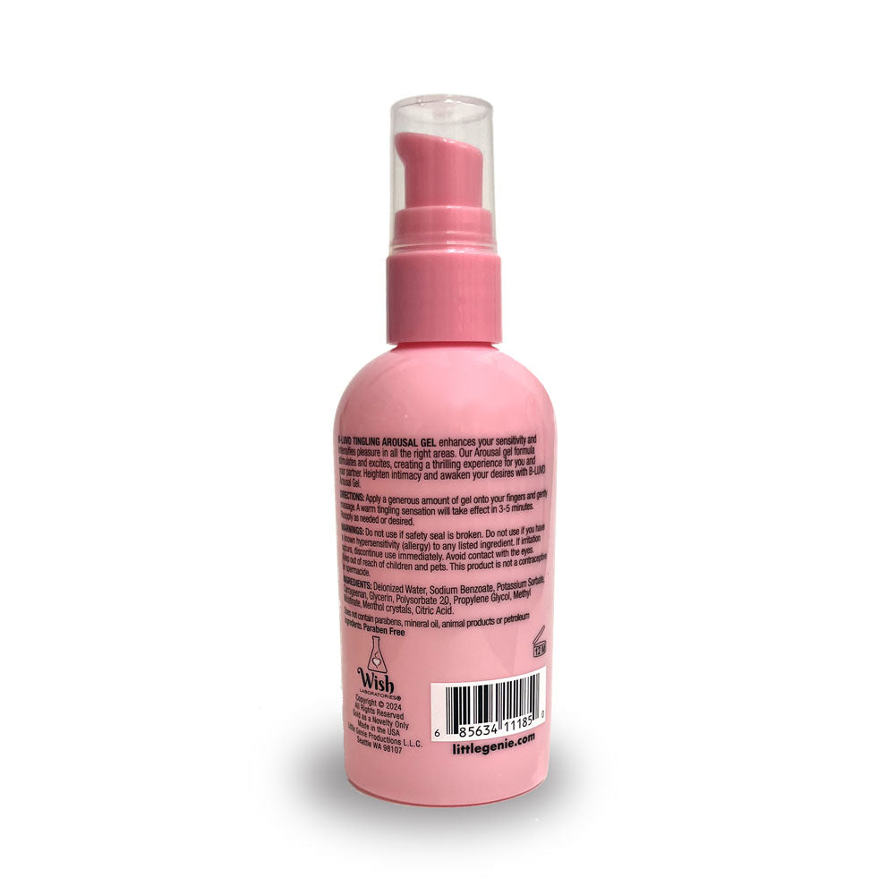 B-LUVD Tingling Arousal Gel 118 ml - Water Based Unisex Lubricant Lubricants, Creams & Glides