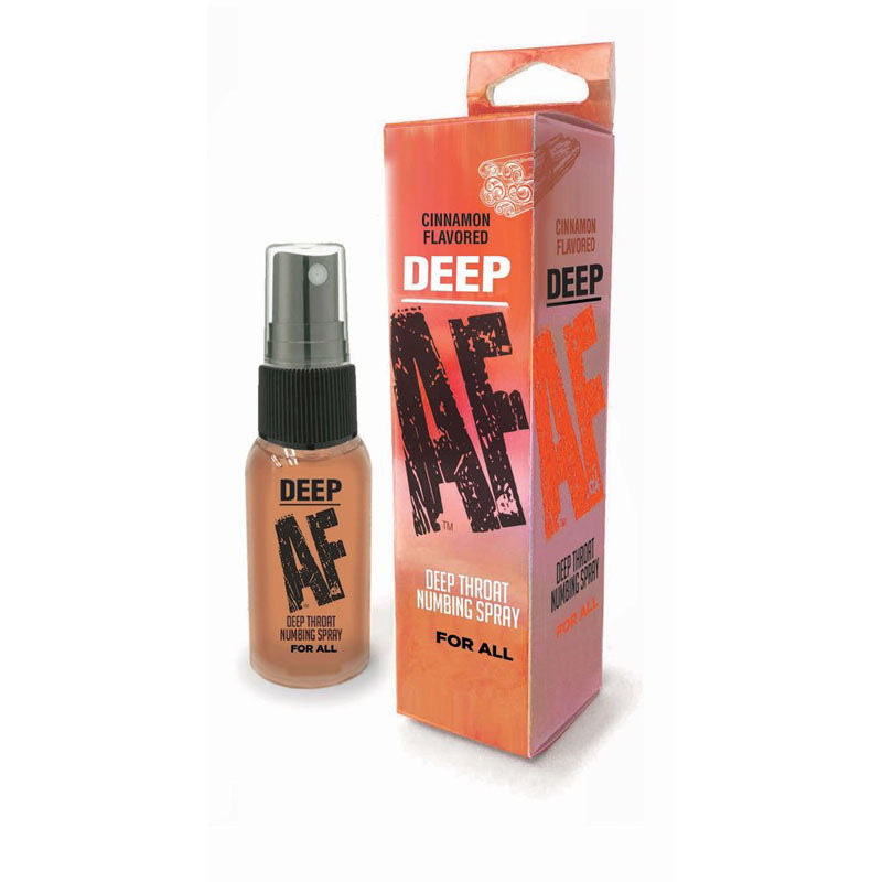 Deep AF Cinnamon Flavoured Deep Throat Spray 29 mls > Lube > Oral Gels & Sprays