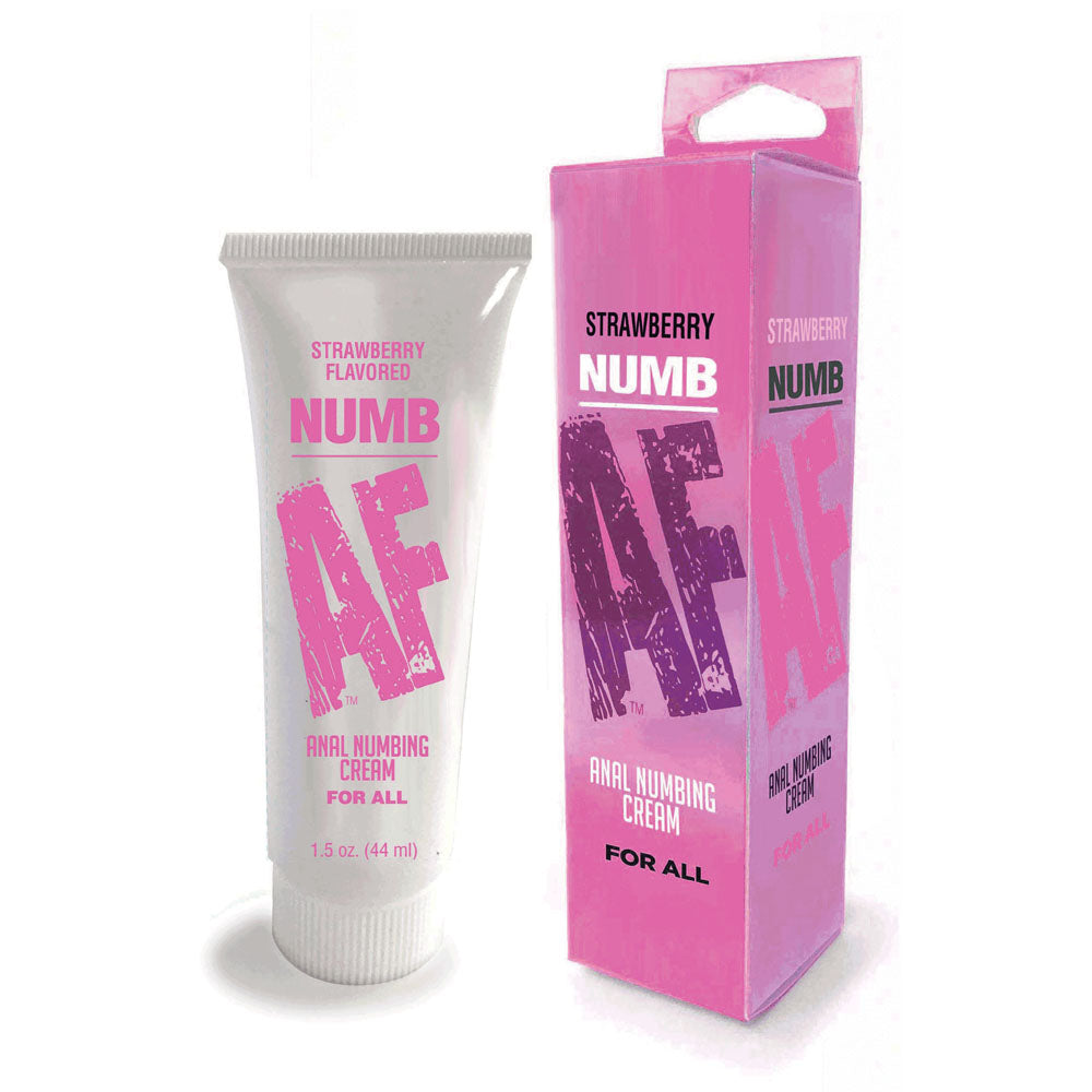 Numb Af Strawberry Flavoured Anal Numbing Cream 44 Ml Anal Lubricant