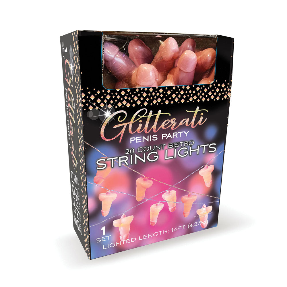 Glitterati Penis Party String Lights – Novelty Decorative LED String Lights > Novelties > Gag Gifts