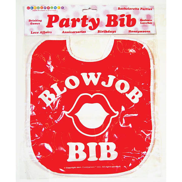 Blow Job Bib Novelty Item Fun Accessory for Parties and Events Red Bachelor & Bachelorette Items