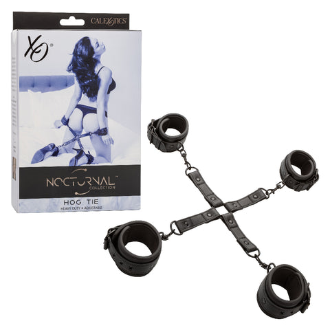 Nocturnal Collection Adjustable Hog Tie Restraint Set Black > Bondage Gear > Restraints