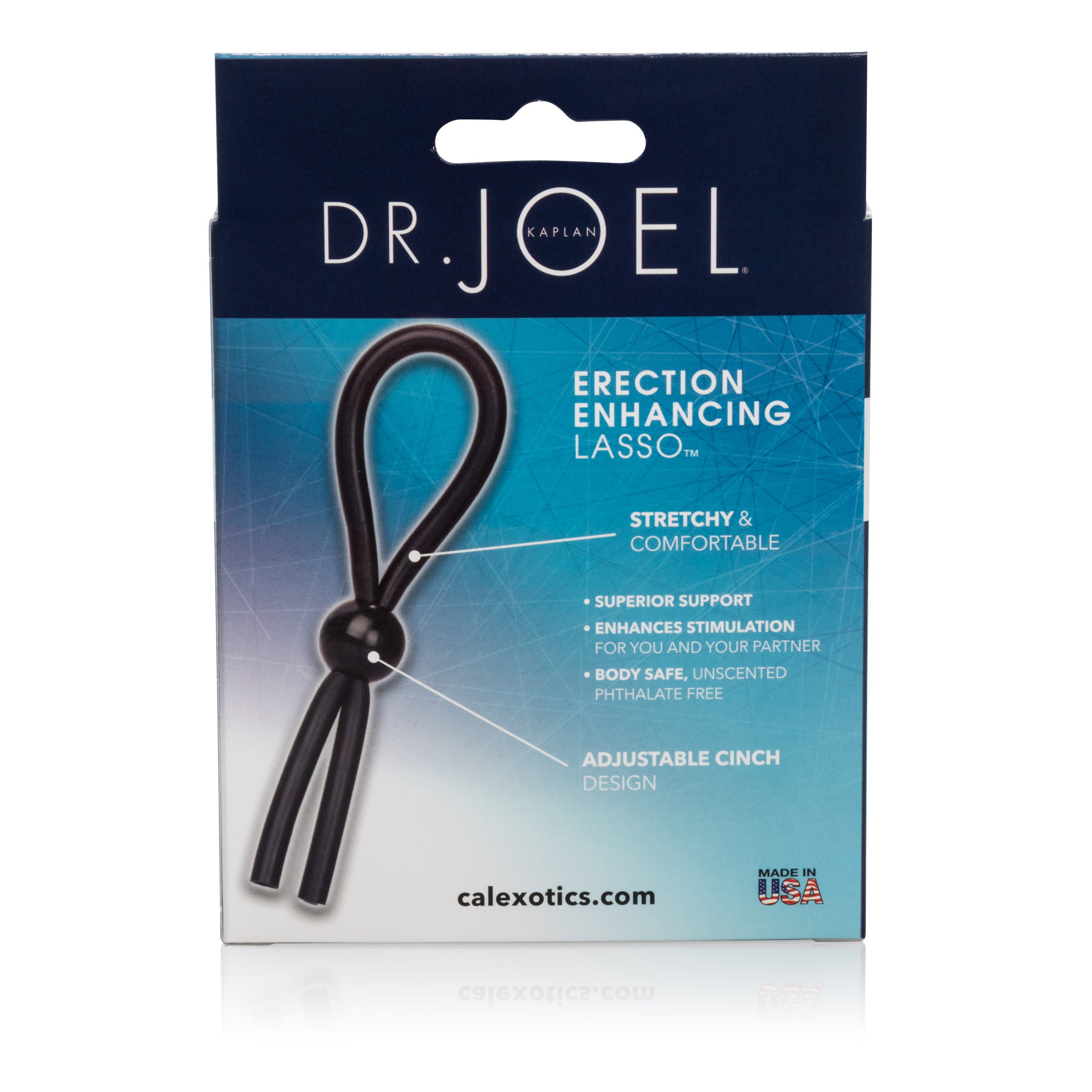 Dr. Joel Erection Enhancing Lasso Black 4.75 Inch Stretchy Adjustable Latex Ring Black COCK RINGS