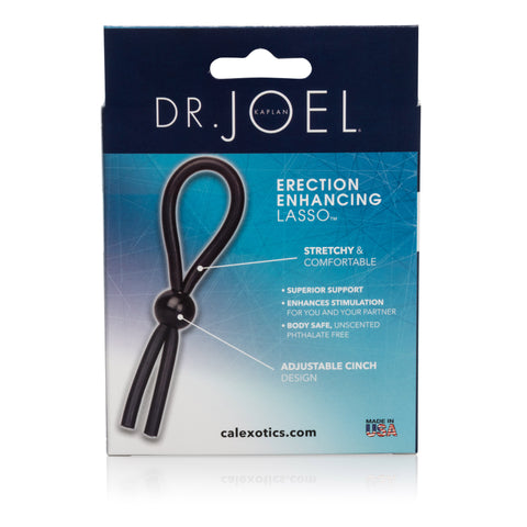 Dr. Joel Erection Enhancing Lasso Black 4.75 Inch Stretchy Adjustable Latex Ring Black COCK RINGS
