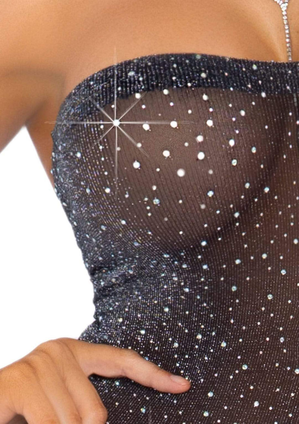 Shimmery Rhinestone Lurex Tube Dress One Size Erotic Wear > Clothes > Dresses and Chemises