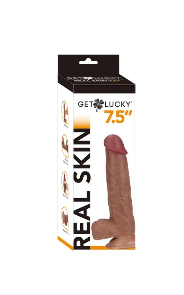 Real Skin 7.5 Inch Dual-Layer Sliding Skin Dildo > Dildos > Realistic Dildos