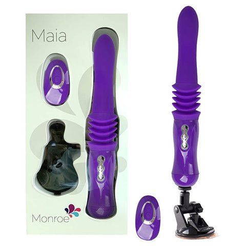 Maia Monroe 38 Centimeter USB Rechargeable Thrusting Vibrator Purple DONGS Thrusting