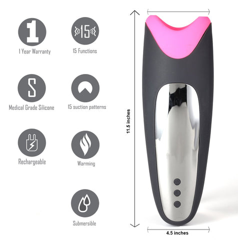Maia Piper Heating and Vibrating Stroker for Enhanced Pleasure Strokers - Auto