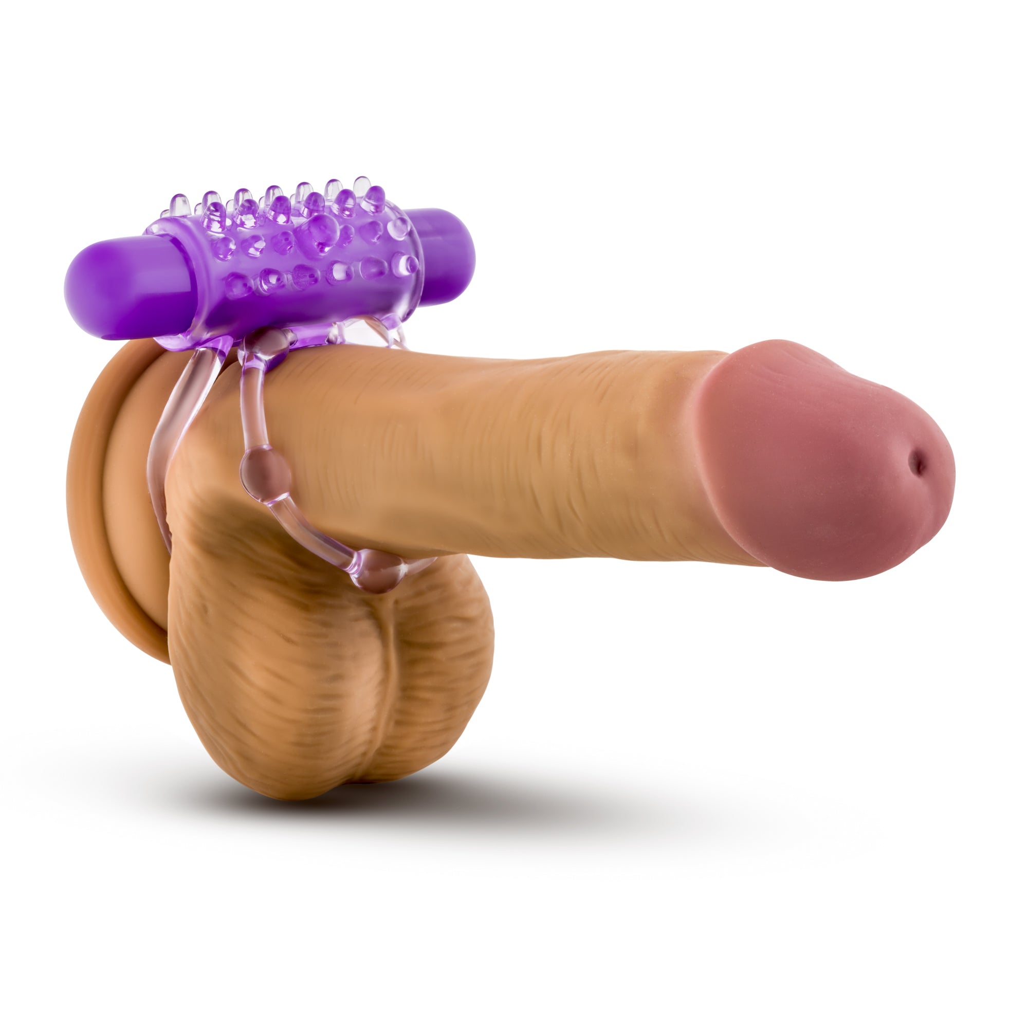 Play With Me The Player Vibrating Double Strap Cock Ring in Purple Cock Rings Vibrating