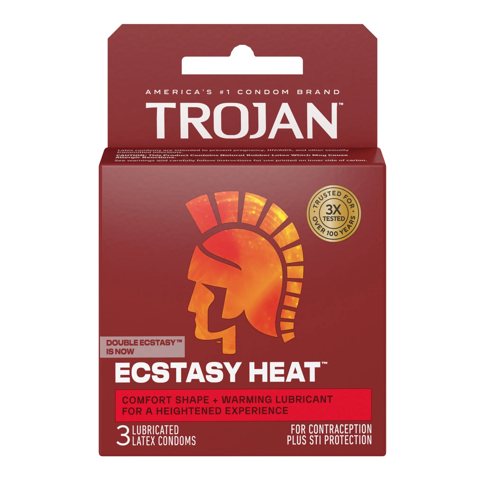 Trojan Ecstasy Heat - 3 Pack Condoms with Warming Lubricant > Essentials > Condoms Main image