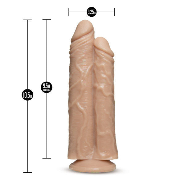 Dr Skin Double Shaft Dildo Vanilla Realistic Suction Mount Dongs Realistic