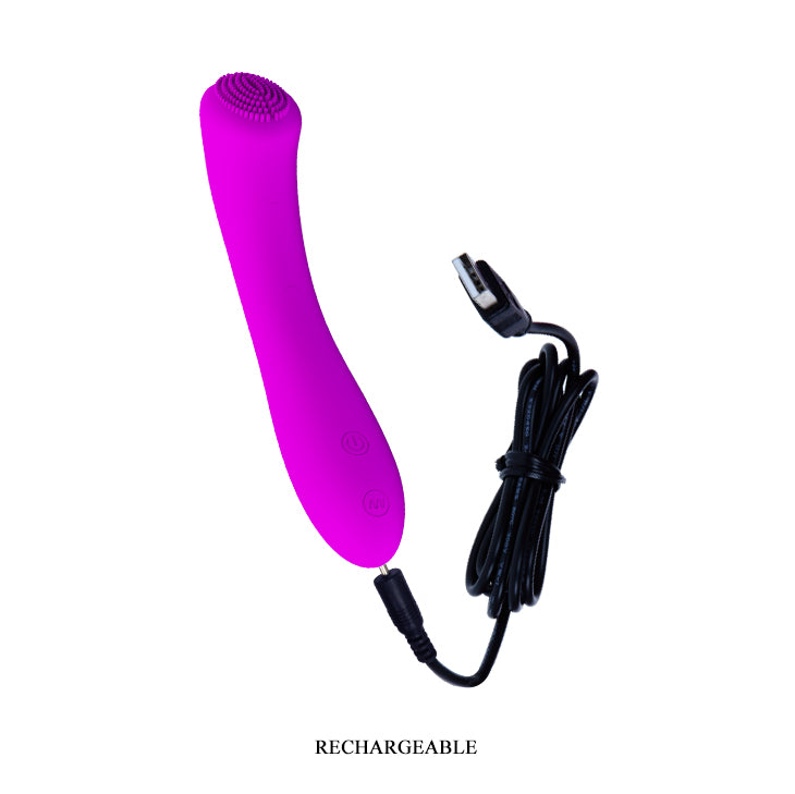 Pretty Love Len Rechargeable Mini Wand Vibrator in Purple Vibrators