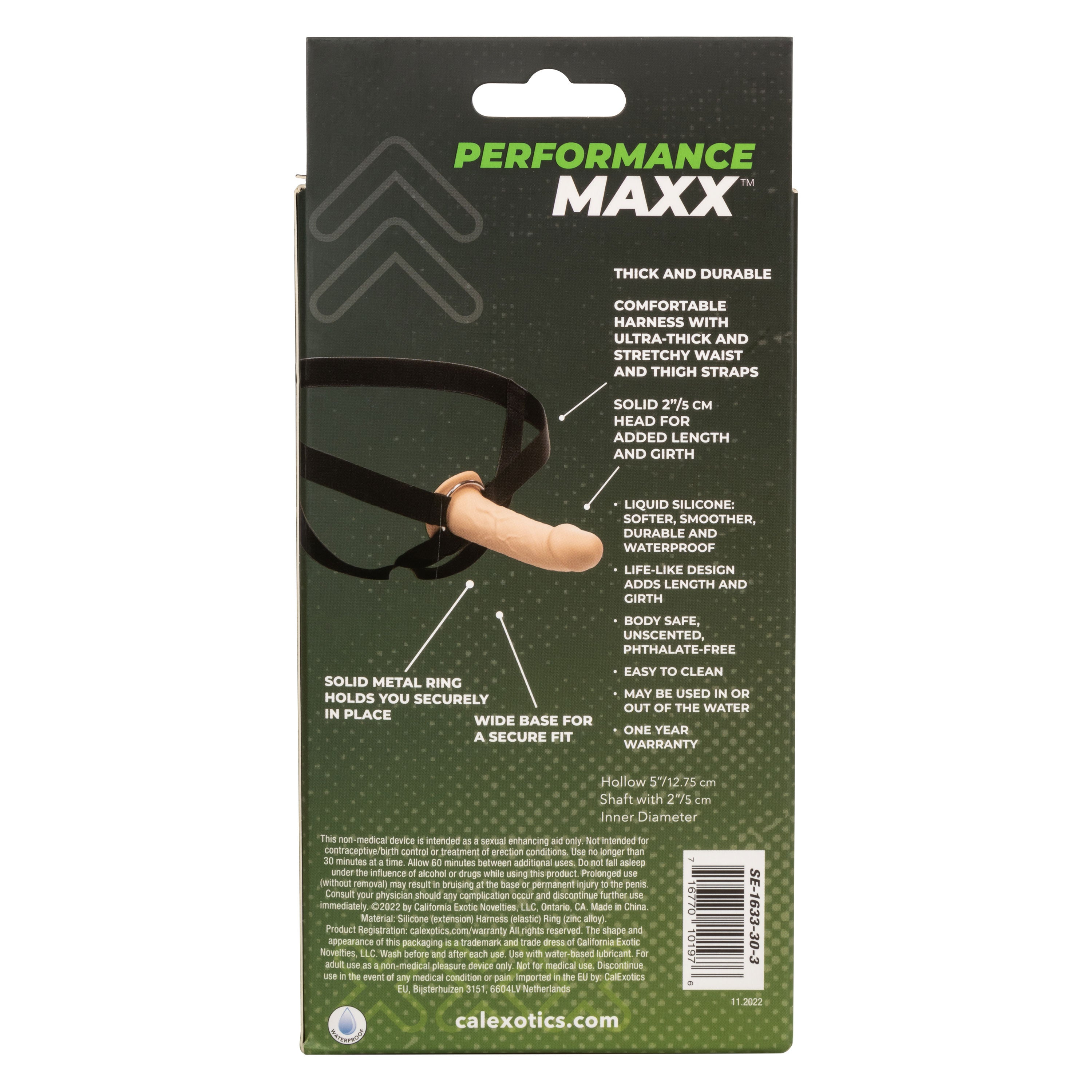 Performance Maxx Life-Like Extension with Harness Ivory 2 Inch Length STRAP-ONS
