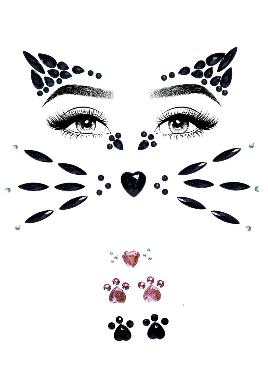 Animal Rhinestone Stick-On Jewels – Adhesive Face and Body Jewelry Default Title > Clothes > Body Jewellery (Non Piercing)