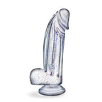 Naturally Yours Bling Clear Dildo With Sparkling Design 7.5 Inch > Dildos > Realistic Dildos