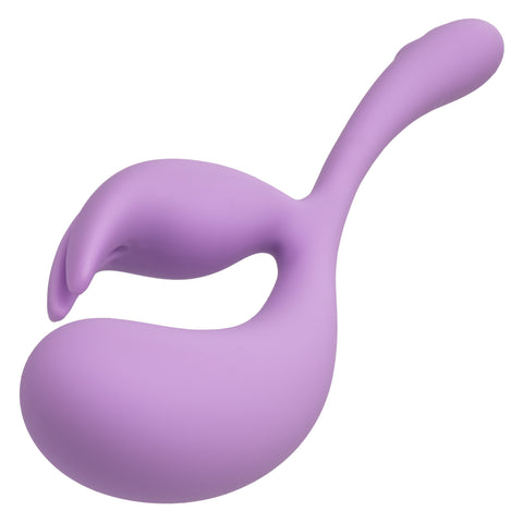 Elle Liquid Silicone Dual Flicker Vibrator in Purple with 10 Vibration Functions and USB Rechargeable VIBRATORS-RABBIT