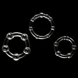 Power Plus Triple Beaded Ring Set -  Cock Rings - Set of 3