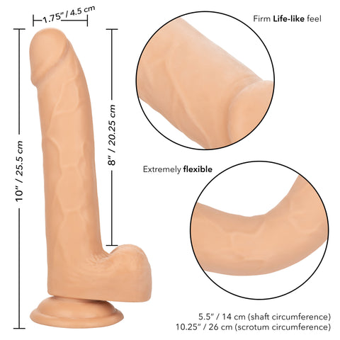Size Queen 8 Inch Realistic Dong in Ivory for Adult Pleasure Dongs Realistic